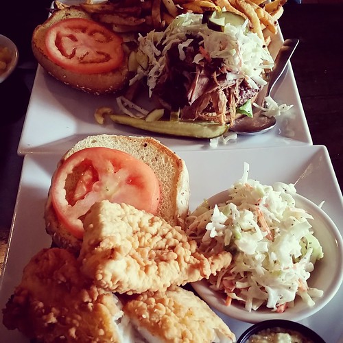 Lunch - Fried #Haddock and #Burger #CapeAnn #Essex #Massachusetts #TheFarm #LapdogCreations ©LapdogCreations