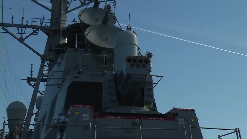 USS Porter Conducts SeaRAM Test Fire