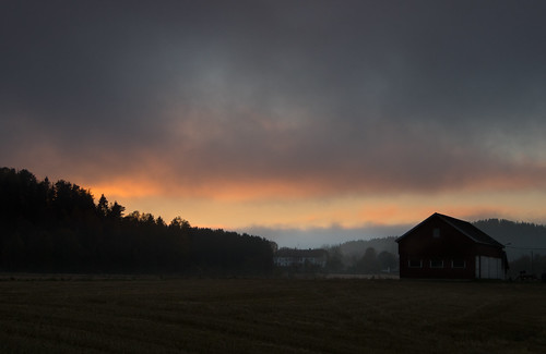 sunset sky cloud norway landscape agriculture enebakk kirkebygda støttum