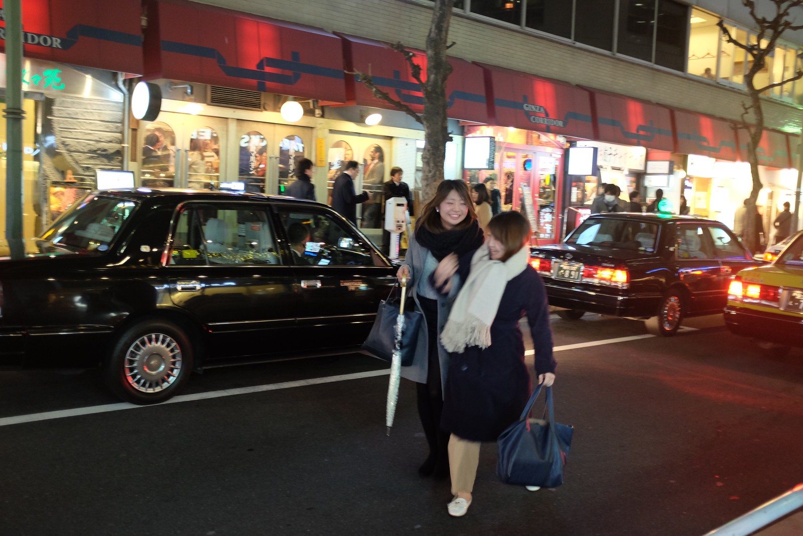 The night at Ginza in Tokyo, Japan.