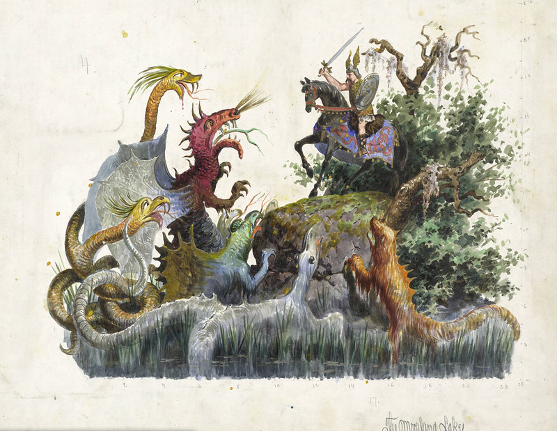 Carlotta Bonnecaze - Wolfdietrich - the Moorland Lake, float design from Krewe of Proteus, 1888