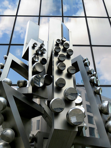 A Modern Silver Sculpture in Brussels, Belgium