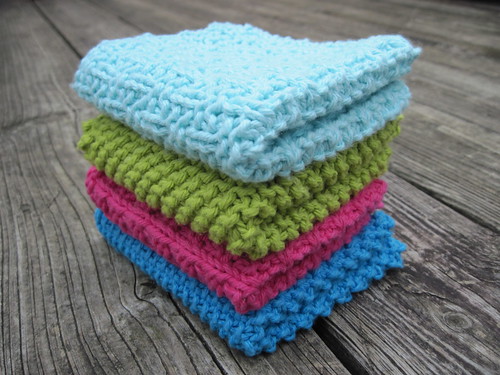 Knit dishcloths