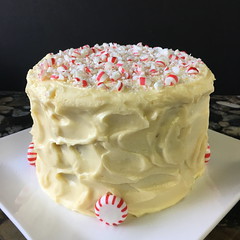 White Christmas Peppermint Cake