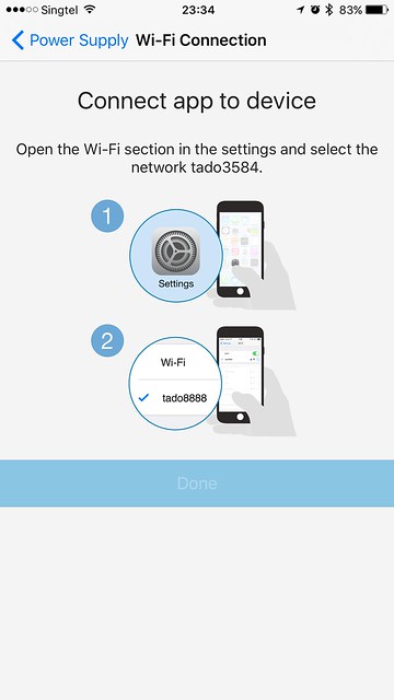 tado iOS App - Connect App to Device