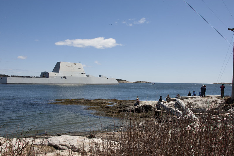 USS Zumwalt departs Bath, Maine to conduct acceptance trials.