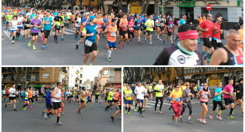 Collage maratón en Triana