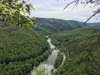 The Nolichucky River coming down in to Erwin
