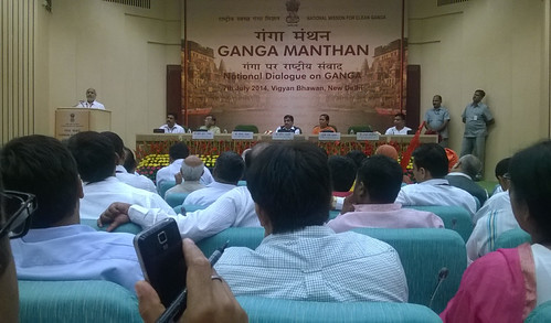 7 जुलाई 2014 को विज्ञान भवन, नई दिल्ली में गंगा मंथन पर राष्ट्रीय संवाद का परिदृश्य