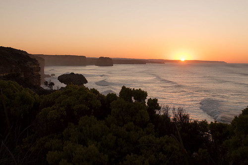 beach port sunrise scenery cliffs campbell