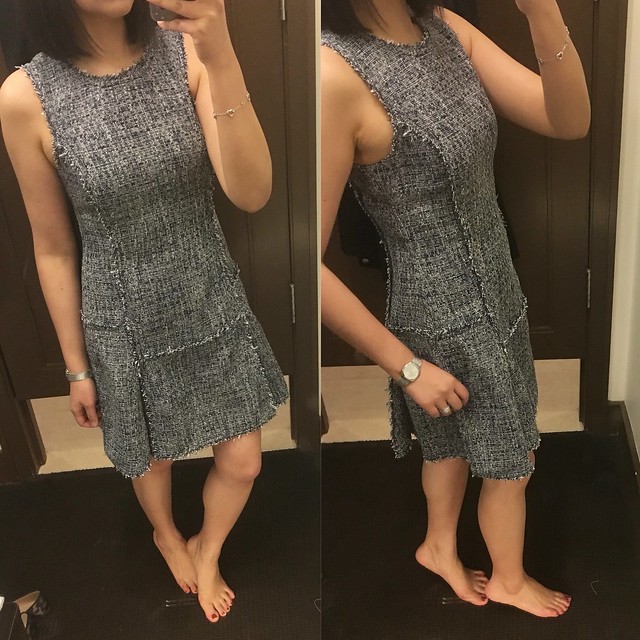 Banana Republic Tweed Fit And Flare Dress