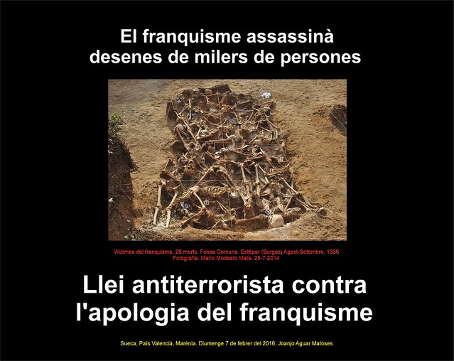 Victimes Franquisme. CARTELL. Llei contra Apologia. 7-2-2016 -JPG (CAT)