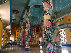 Inside the Cao Dai Great Temple in Tay Ninh