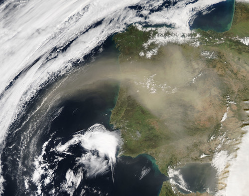 Saharan dust over the Iberian Peninsula