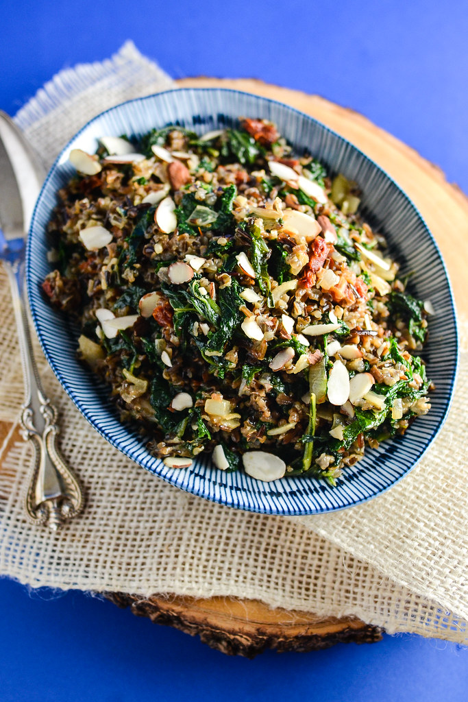 Wild Rice with Kale, Sun Dried Tomatoes, and Gruyere | Things I Made Today