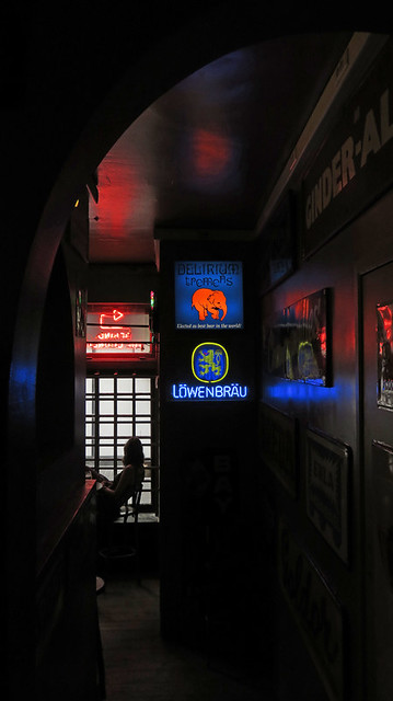 Inside the Delirium Pub in Brussels, Belgium