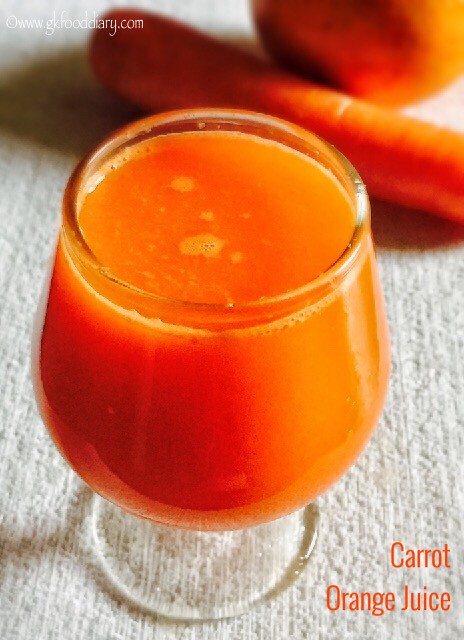 Carrot Orange Juice Recipe for Toddlers and Kids 1