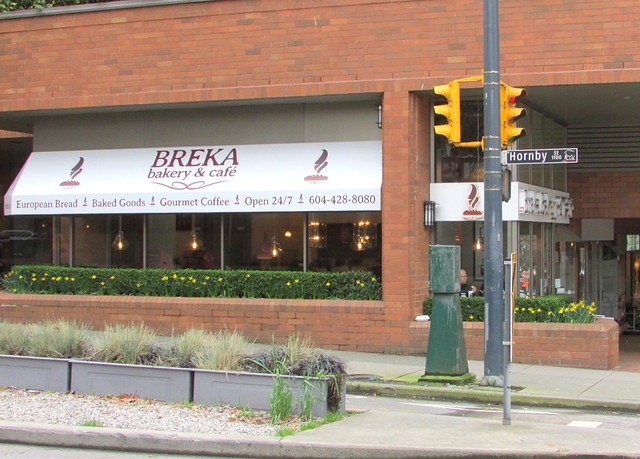 Lunch at Breka on Davie Street, Vancouver