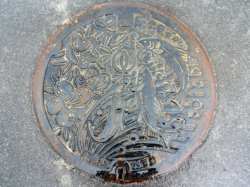 Yamasaki Hyogo, manhole cover （兵庫県山崎町のマンホール）