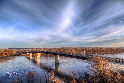 travel bridge winter sky horizontal river photography dawn midwest cityscape scenic missouri overlook hdr hermann 2015