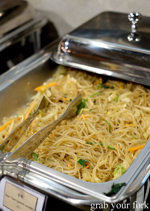 Jap chae sweet potato noodles at the all you can eat Korean lunch buffet at The Bab, Haymarket