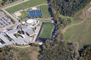 2010-09-29 AHS Aerial Football Field and Ames High School w permission Snyder & Associates Inc