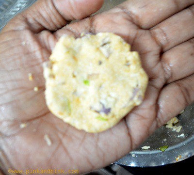Paneer Vadai - Healthy Indian After school snacks recipe - Kids paneer recipe step 3