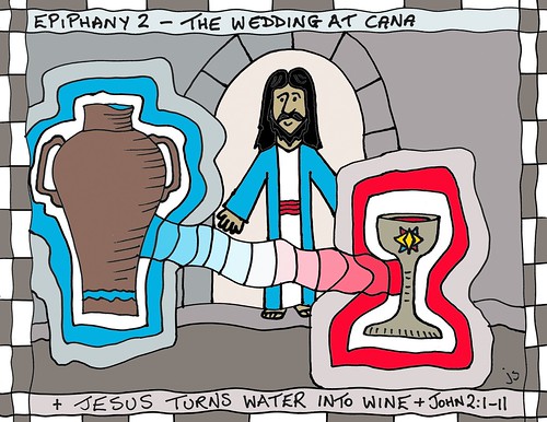 Epiphany 2C art – Water into Wine – Jan 17 – Stushie Art
