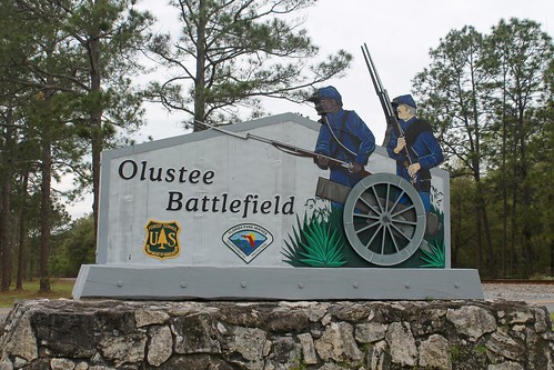 park sign state florida historic civilwar battlefield oulustee