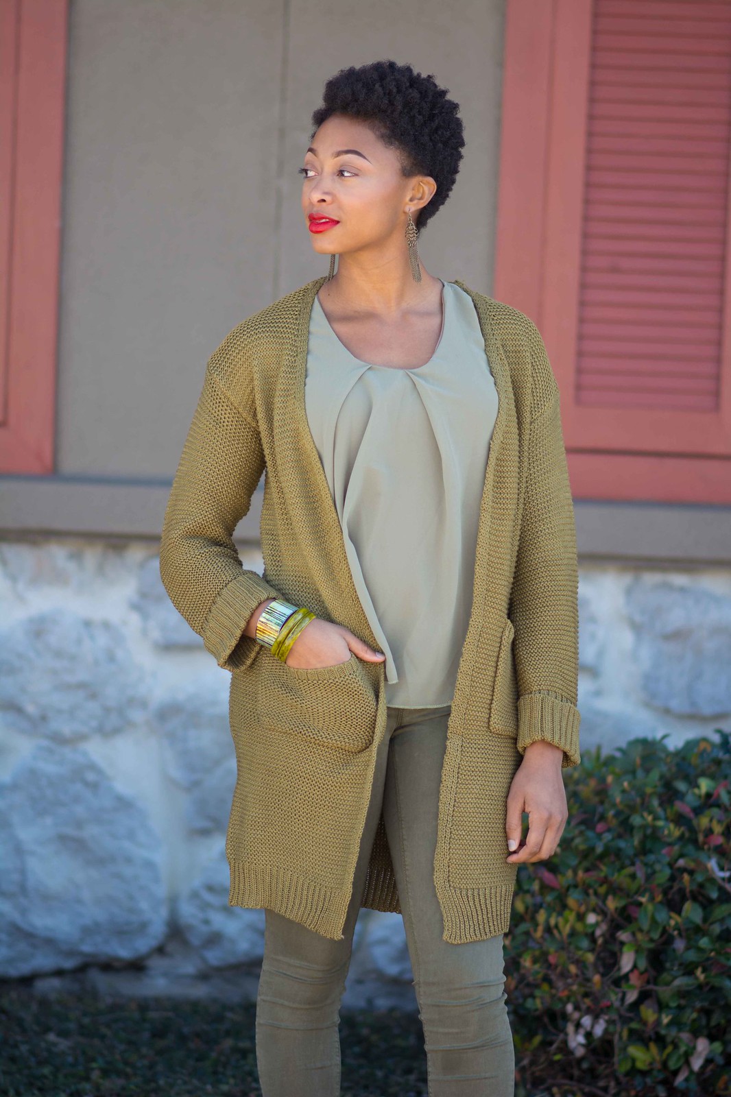 how to wear green clothing candace hampton
