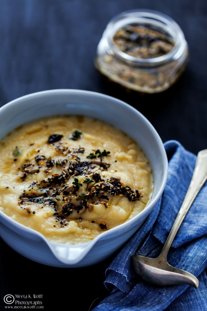 Kohlrabi Celeriac and Parsnip Soup with Chilli Chia Seed Tempering by Meeta Wolff 0040