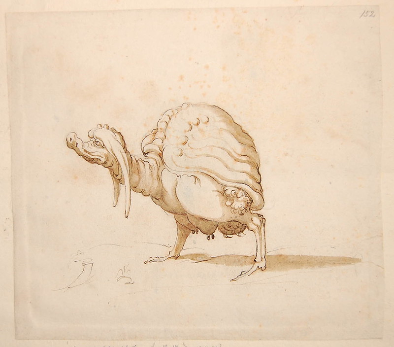 Arent van Bolten - Monster 152, from collection of 425 drawings, 1588-1633