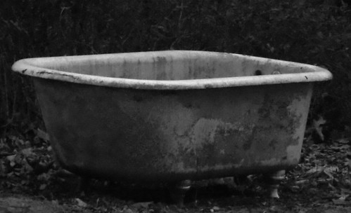 rustic bathtub