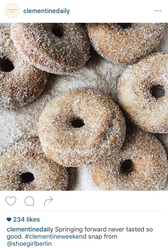 Clementine Daily Instagram of my gluten-free buttermilk doughnuts