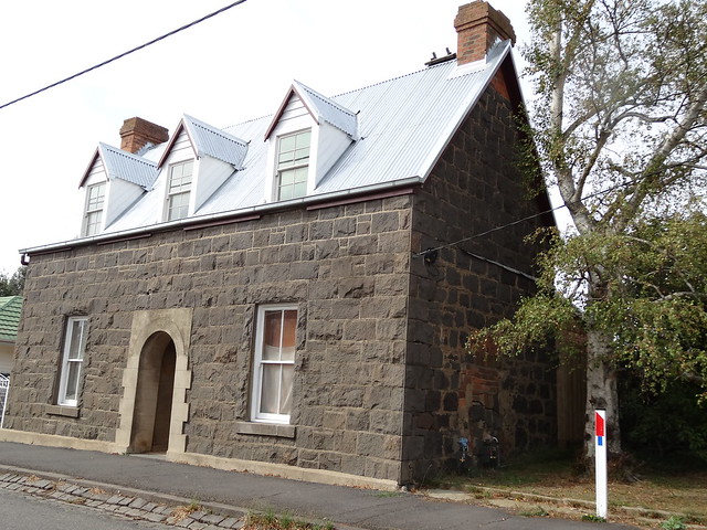 Kyneton. The Attic House which is just a cottage. Built 1858. Unusual for a small cottage to have these attic windows.