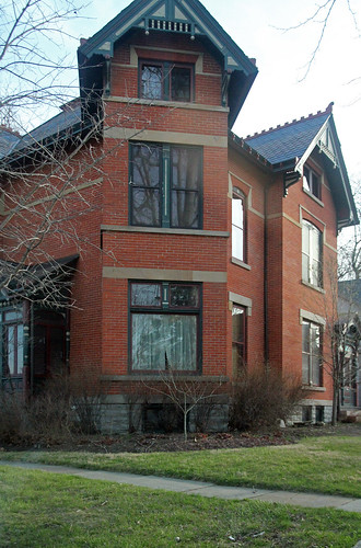 county windows winter ohio house brick stone anne bay 11 historic course queen foundation sidewalk bands string ornate residence gables twostory bushes brackets crawford dwelling polychrome bargeboards polygonal bucyrus ca1890