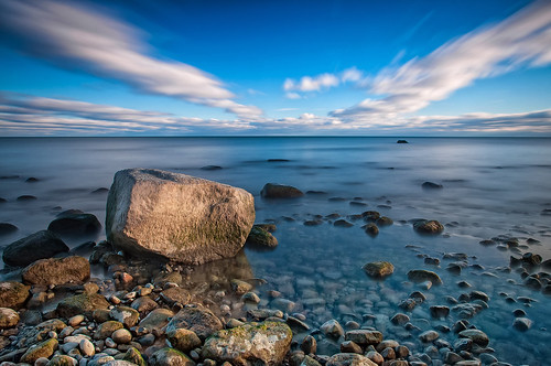 ocean longexposure blue sea sky bw seascape ontario canada motion color colour texture water clouds landscape photography nikon rocks long exposure time filter nd shutter ajax lakeontario rotarypark d90 10stop cnphotography