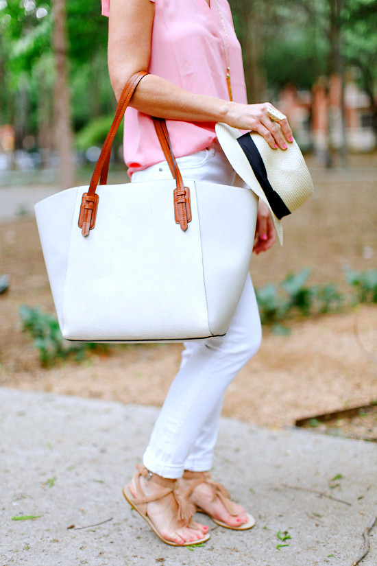 Hi Sugarplum | Blush & White outfit