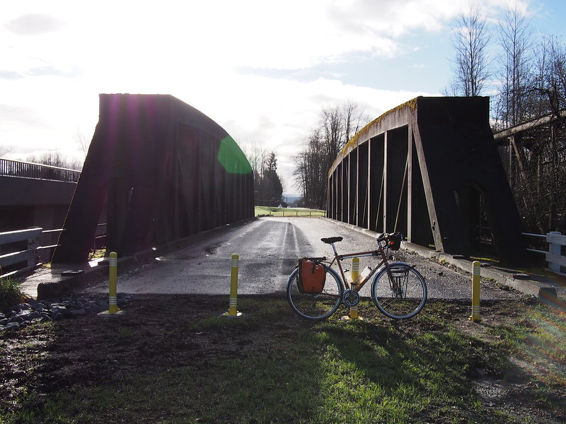 Old McMillin Bridge: For some reason, the county decided to leave this in place rather than tearing it out.  All that's changed are the bollards on either end.
