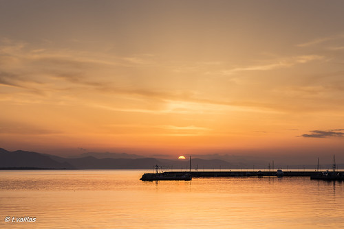 sunset sea sky sun port landscape outdoor greece goldenhour artaki evia euboia euboea neaartaki newartaki