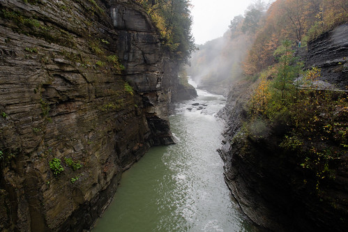 statepark autumn newyork fall fog river us unitedstates wideangle waterfalls letchworth 12mm genesee hunt em5