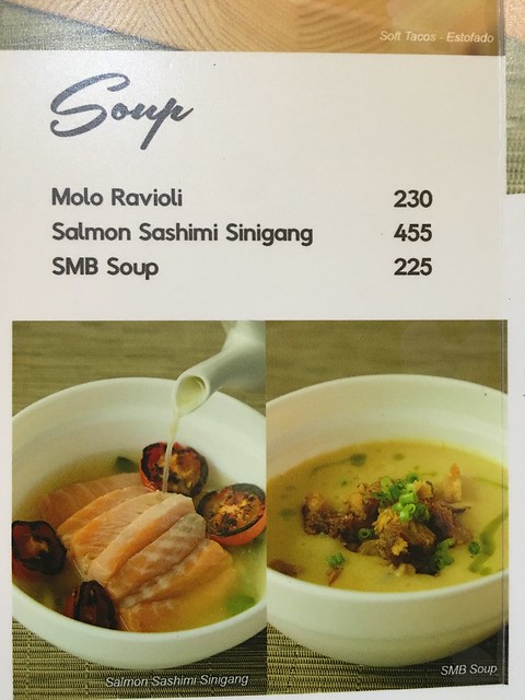 Indio, soup menu