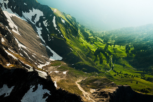 summer snow mountains alps green backlight aerial berge grün alpen gegenlicht abendstimmung grat