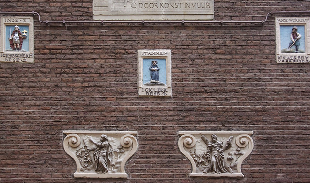 House signs on Amsterdam Museum wall