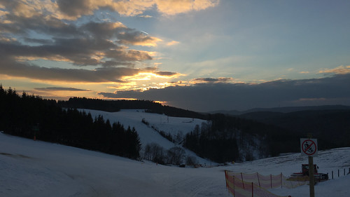 sunset snow germany skiing