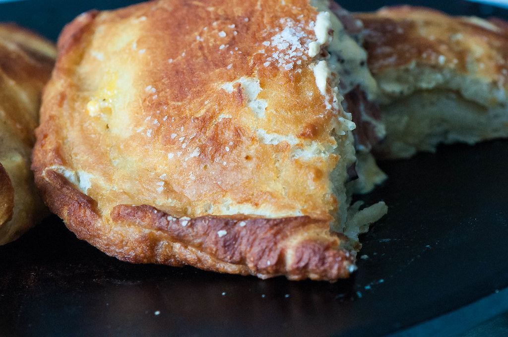 Ham and Cheese Pretzel Calzones 2