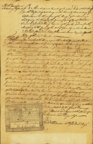 1758 Virginia Counterfeit on Document