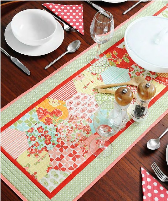 Half Hexie Table Runner - Sewing World (April16)