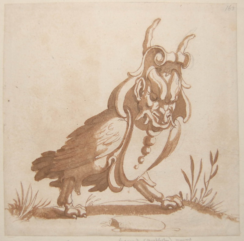 Arent van Bolten - Monster 163, from collection of 425 drawings, 1588-1633
