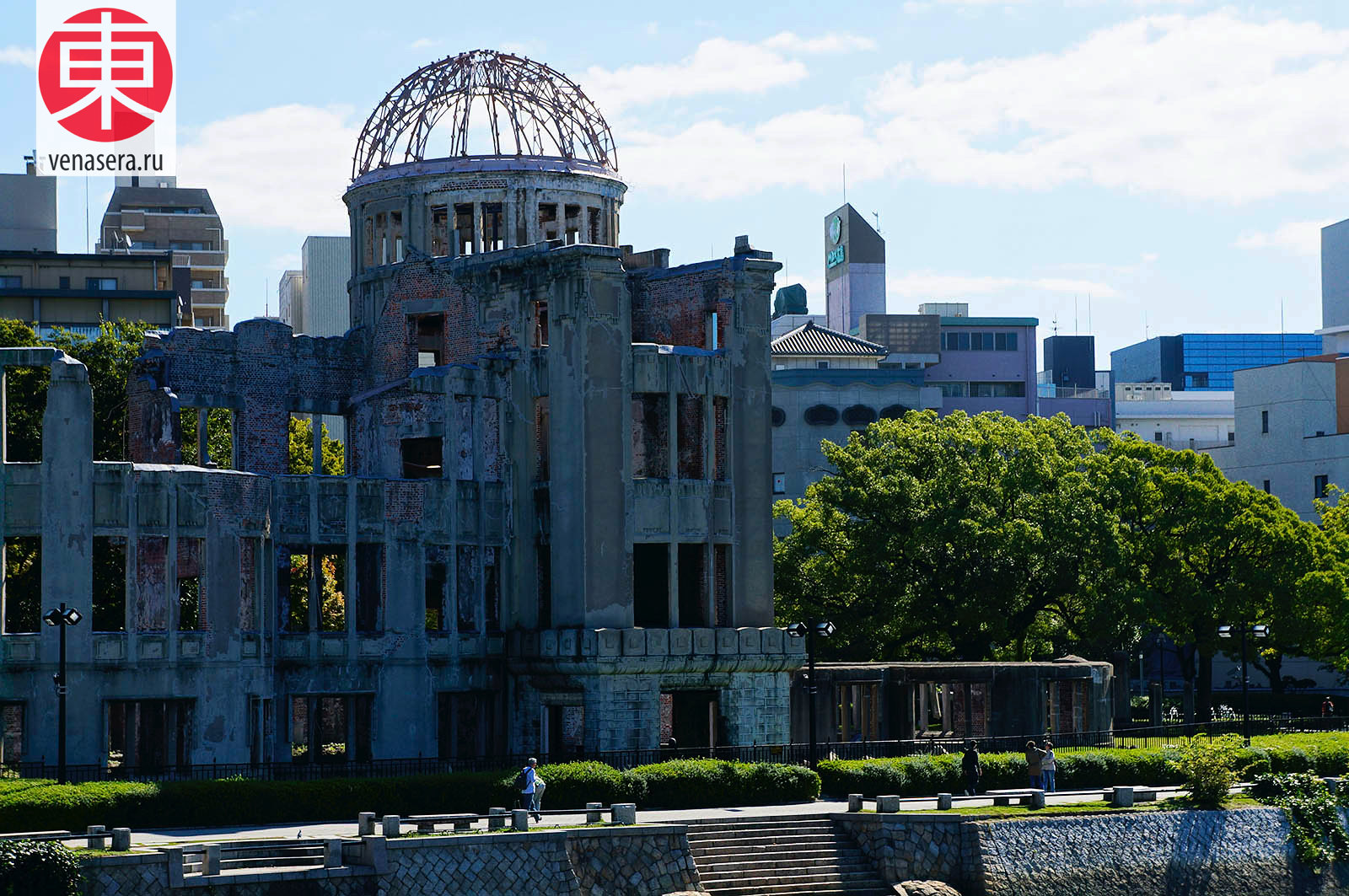 Купол атомного взрыва, Купол Гэмбаку, Атомный купол, Bomb Dome, 原爆ドーム, Хиросима, Hiroshima, 広島, Хонсю, Honshu, 本州, Япония, Japan, 日本.